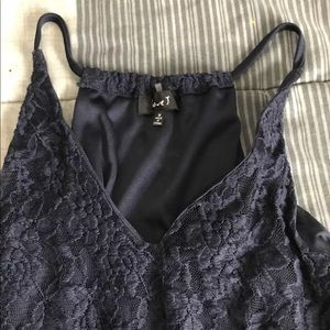 Navy Blue Lace Dress